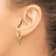 14k Yellow Gold Textured Hummingbird Dangle Earrings