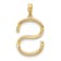14K Yellow Gold Diamond Letter S Initial Pendant