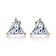 Triangle CZ Stud Earrings In 14K Gold Over Sterling Silver