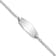Rhodium Over 14k White Gold Children's Oval Curb Link ID Bracelet
