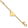 14K Yellow Gold Polished and Diamond-cut Heart Beaded 2-Strand Bracelet