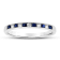 Sapphire and Diamond 14k White Gold Band Ring 0.27ctw