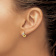 14k Yellow and 14k Rose Gold with Rhodium Over 14k Yellow Gold
7/16" Love Knot Hinged Hoop Earrings