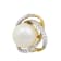 8-8.5mm Round White Freshwater Pearl with Diamond Accents 10K Yellow
Gold Pendant with Chain