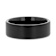 SAN ANTONIO Flat Black Tungsten Carbide Band with Brushed Finish 7mm