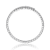 Bypass CZ Tennis Bracelet In White Rhodium Over Brass