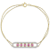 Pink Sapphire & Diamond 10K Yellow Gold Bracelet 1.07ctw