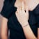 Peach Orange Lab Created Padparadscha and White Sapphire Orange Bracelet
for women