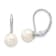 Rhodium Over 14K White Gold 6-7mm Round White Akoya Cultured Pearl
Leverback Earrings