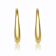 Oblong Oval Hoop Earrings In 14K Gold Over Brass