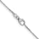 Rhodium Over 18K White Gold 0.7mm Solid Box 18 Inch Chain