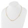 14K Yellow Gold Polished and Diamond-cut Fancy Link Rope Necklace
