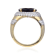 Smoky Quartz with Cubic Zirconia Accents 18K Yellow Gold Over Sterling
Silver Halo Ring, 5.99ctw