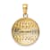 14k Yellow Gold Polished and Textured Baseball Charm