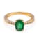 1.08 Ctw Emerald With 0.15 Ctw White Diamond Ring in 14K YG