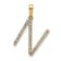 14K Yellow Gold Diamond Letter N Initial Pendant