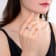 Round Amethyst with White Topaz Accents Sterling Silver Ring, 1.10ctw