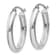 Rhodium Over 14k White Gold Polished 1" Oval Tube Hoop Earrings