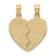 14k Yellow Gold Textured Red and Green Enameled Mother-Daughter
Break-apart Pendant