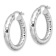 Rhodium Over Sterling Silver 4.00mm Diamond-cut Hoop Earrings