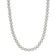 White Base Metal Gray Faux Pearl Necklace 18 inch