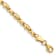 14K Yellow Gold Polished Diamond Cut Heart 7 Inch Bracelet