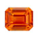Orange Sapphire Loose Gemstone 10.11x8.4mm Emerald Cut 5.09ct