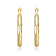 Twisted Hoop Earrings In 14K Gold Over Brass