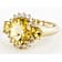 Yellow Beryl Oval And White Diamond Three-Stone Ring In Solid 14K Yellow
Gold 2.52ctw
