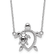 Rhodium Over Sterling Silver Polished Cubic Zirconia Turtles with 2 Inch
Extension Necklace