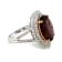 9.29 Ctw Garnet 0.82 Ctw White Diamond Ring in 14K 2-Tone