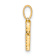 14k Yellow Gold Diamond Letter F Initial Pendant