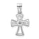 Rhodium Over Sterling Silver Cubic Zirconia Open Cross Pendant