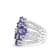 Rhodium Over Sterling Silver Round Tanzanite and White Zircon Ring 2.38ctw