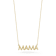 Bellissima Gold 14K Yellow Gold Etched MAMA Pendant Necklace