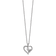 Rhodium Over Sterling Silver Polished Cubic Zirconia Mom Heart with 2
Inch Extension Necklace