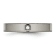 White Cubic Zirconia Titanium 4mm Men's Band Ring