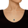 10x8mm Oval London Blue Topaz With Diamond Accents Rhodium Over Sterling
Silver Pendant with Chain
