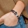 Brown Braided Leather and Stainless Steel Polished 8-inch Bracelet