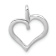 Rhodium Over 14k White Gold Diamond Heart Pendant