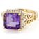 Amethyst Square Octagonal And White Zircon Ring In 18K Gold Over
Sterling Silver 3.96ctw