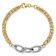 14K Two-tone Gold 7mm Diamond-Cut and Polished Fancy Link Bracelet