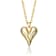 CZ Heart Pendant Necklace In 14K Gold Over Brass