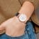 Ladies Charles Hubert  Rose IP-Plated Stainless Steel White Dial Watch