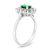 0.70ctw Emerald and Diamond Ring in 14k White Gold