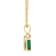 6x4mm Emerald Cut Emerald with Diamond Accent 14k Yellow Gold Pendant
With Chain