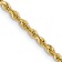 14k Yellow Gold 2mm Solid Diamond-Cut Quadruple Rope 30 Inch Chain