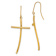 14k Yellow Gold Polished Cross Dangle Earrings