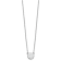 Rhodium Over Sterling Silver Tiny Circle Block Letter O  Initial Necklace