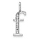 14K White Gold Diamond Lower Case Letter F Initial Pendant
